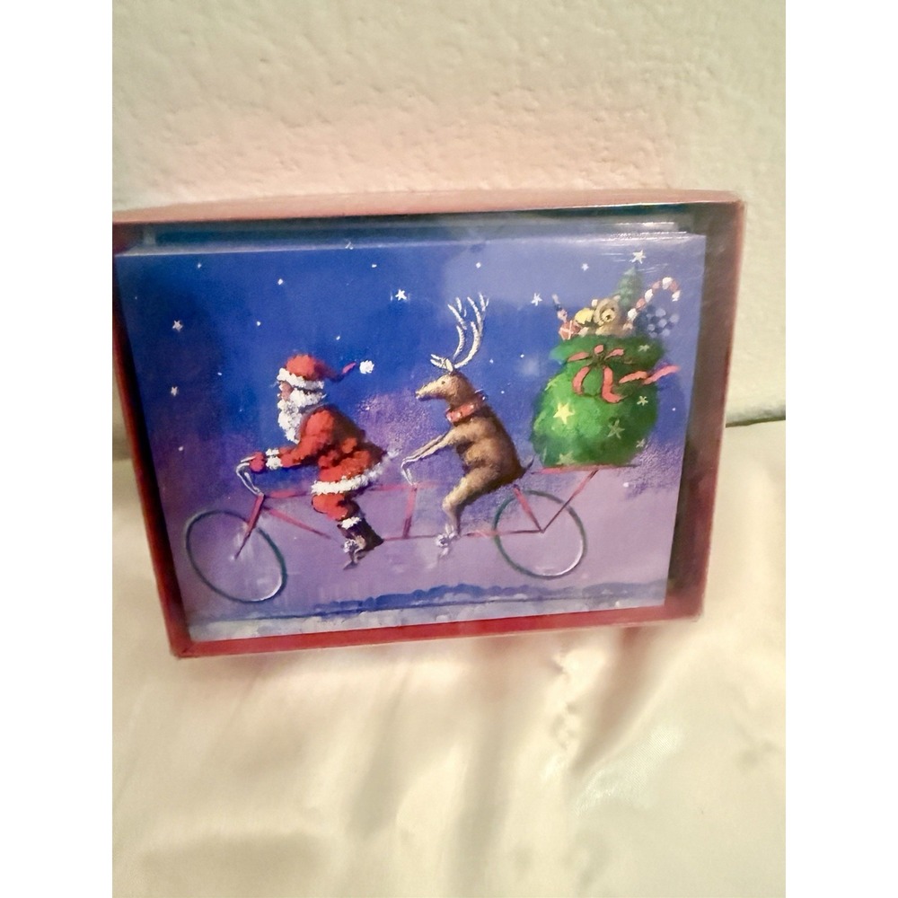 Vintage Christmas Cards Santa Reindeer  MCM Funny Classic 20 Cards With Envelope